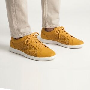 Pedro Men's Mustard Yellow Sneakers - Size: 9